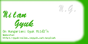 milan gyuk business card